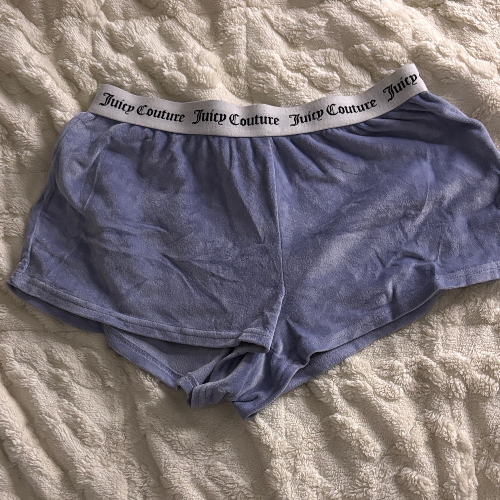 Juicy Couture Lavender Terry Lounge Shorts with Branded Waistband